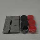 3-in-1 Vintage Giant Checkers, Tic, Tac, Toe, with Reversible Mat, 24 Chips, Family Board Game, Lawn Game, BBQ Party Favor, Indoor and Outdoor Activity for Kids and Adults