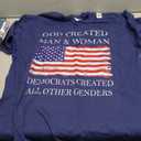 God Created Man & Woman Democrats Created All Other Genders T-Shirt (Black) XL