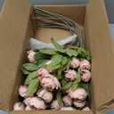 VIERENA 12 Pcs Faux Silk Peony Artificial Flowers for Vase -27", Bulk Fake Peonies Branches with Stems for DIY Bouquet Centerpieces Wedding Fillers Arrangements Shower Decorations (Blush Pink)