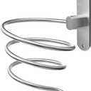hicorfe Bathroom Hair Dryer Holder Hair Care Tools Holder Wall Mount (Bright White)