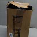 Toilet Paper Holder Stand with Shelf, Free Standing Tissue Roll Storage Rack with Dispenser for Bathroom, Black