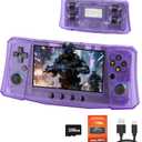 2025 New R50 Retro Handheld Game Console, 50000 Preloaded Games, 256GB Expandable Storage, 4.5 Inch IPS HD Screen, Portable Gaming Device with Long Battery Life (Purple)