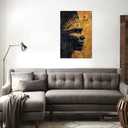 King Wall Decor African American Art Abstract Posters for Men Boy Living Room Bedroom Home Decor Retro Canvas Painting Picture Prints Framed (18"L x 24"W)