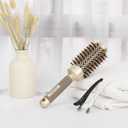 AIMIKE Round Brush for Blow Out, Medium Round Hair Brush Nano Thermal Ceramic & Ionic Tech, for Blow Drying & Styling, Curling and Shine - 2.9 inch Barrel w/Boar Bristles