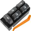ZAPSOTS Master Power Window Switch.7+10 Metal Pins.4 Door.fits for Chevy for GMC,for Cadillac Escalade,for Oldsmobile.Some car Models.Front Left Driver Side Control switches.15151360 19244658