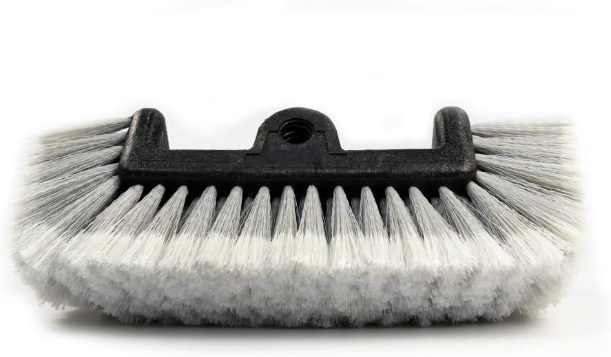 CARCAREZ 12" Car Wash Brush with Soft Bristle for Auto RV Truck Boat Camper Exterior Washing Cleaning, Grey