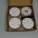 LOFTEK Submersible LED Lights with Remote, 13 LED Pool Lights for Inground Above Ground Pool with Magnets &10 Suction Cups,16 Color Changing Underwater Light for Ponds Battery Operated (4 Packs)