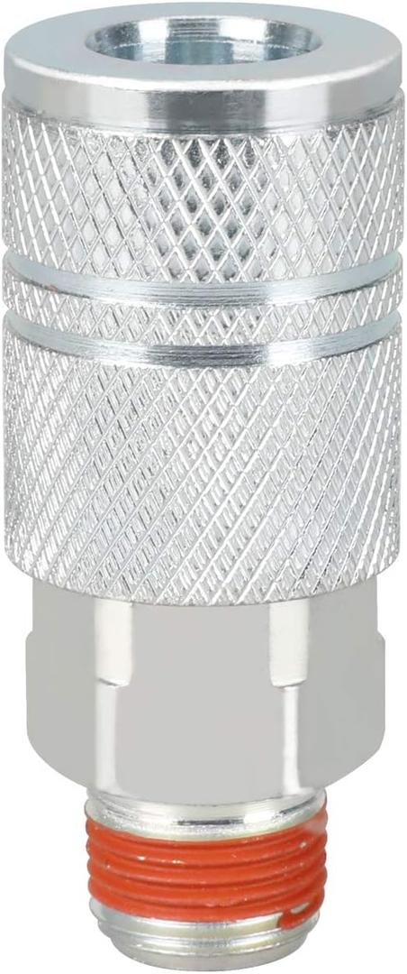 WYNNsky Industrial Air Coupler, 3/8 Inch Body Size, 3/8 Inch NPT Male Threads Size, Steel Air Compressor Hose Accessories Fittings