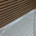 Art3d 2 Wood Slat Acoustic Panels for Wall and Ceiling - 3D Fluted Sound Absorbing Panel with Wood Finish - Walnut