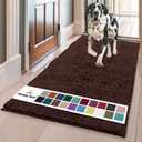 Muddy Mat® Shown on TV – Super Absorbent Microfiber Dog Door Mat for Muddy Paws, Non-Slip Washable Pet Rug, Quick Dry Chenille Entryway Carpet, Machine Washable Indoor Outdoor mat, Brown 59"x35"