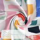 SASTYBALE Bathroom Shower Curtain, Modern Minimalist Bathroom Curtains with Color Blocks Design, Water Resistant Machine Washable for Bathtub with 12 Durable Hooks, 72x84 Inch