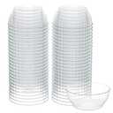 R-kay 6 Oz Clear Plastic Bowls - 100 Pack disposable bowls - Premium Hard Small Plastic Bowls - Heavy Duty Ice Cream Bowls Disposable Dessert Bowls And Salsa Bowls For Party (6 OZ, 100, Count)