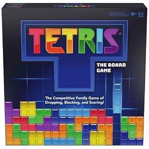 Spin Master Games, Tetris: The Board Game, Play the Classic Puzzle Game Tetris in Real Life, Multiplayer Head-to-Head Puzzle Challenge, 2-4 Players, for Ages 8 & Up