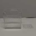 4 Pack Acrylic Wall Mount Organizer, Adhesive Cabinet Door Storage Bins, Clear Makeup Containers, Stackable Organizer Basket for Kitchen, Bathroom, Cabinet, Pantry, Office