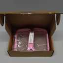 Hoolerry 3 Pcs Clear Hard Zipper Case Hard Plastic Zipper Pouch Makeup Bag Portable Travel Organizer for Cosmetics, Office Supplies, Documents & Toiletries(Pink,Xs)