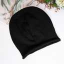 Knit Warm Beanies Hat for Women Knitting Skull Ladies Beanies Soft Ski Cap for Winter (Black)