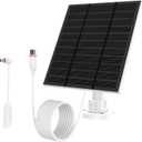 Solar Panels for Ring Camera Outdoor (New Generation) 5W 5V Solar Panel Charger with USB-C&Plug for Spotlight Cam Plus&Stick Up Cam Pro.Waterproof IP65 360Adjustable 2M Cable (White, 1)