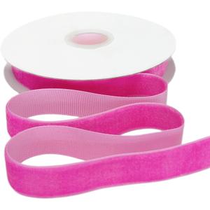 3 x Abbaoww 11 Yards Vintage Hot Pink Velvet Ribbon 5/8 Inch Wide for Wedding Christmas Tree Wreath Decor Gift Wrapping Floral Bouquets DIY Projects