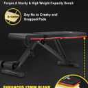 LINODI Adjustable Weight Bench for Home GymFoldable Incline Decline Flat Workout Bench for Full Body Strength Training, Dumbbell Press & Ab Exercises