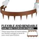 Worth Garden 6-Pack 6" H. Corten Steel Landscape Lawn Edging (20Ft Total) - Rust Patina Finish 18-Gauge Bendable Metal Strips - Hammer-in Edging Border - Buckle Connection - Yard Pathway Divider