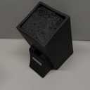 G.a HOMEFAVOR Universal Knife Block, Wood Knife Organizer with Removable Plastic Bristles, Knife Holder for Kitchen Counter, Knife Storage Rack Without Knives, Black