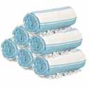 GLAMBURG Peshtemal Turkish Towel Cotton Oversized Beach Towels 36x71 Set of 6 for Adults, Soft Durable Absorbent Extra Large Bath Sheet Hammam - Aqua Blue
