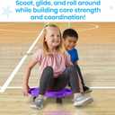hand2mind Blue Indoor Scooter Board with Handles, Sit Down Floor Scooter, Gym Activities for Kids, Indoor Sport Recess Games, Physical Education Equipment, Gross Motor Toys
