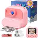 Kids Camera Instant Print: 1080P HD Digital Camera for Kids - Girls for Age 3-12 - Toddler Cameras Toys Gift for 4 5 6 7 8 9 10 11 Years Old - Cool Presents Ideals for Birthday Pink