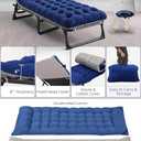 Heavy Duty Camping Cot for Adults with Mattress, 10-Leg Portable Folding Cot Bed, Extra Stable Sleeping Cot for Camping, Travel, Tent & Indoor Guest Use, 500 lbs Capacity