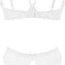 Avidlove Women's Exotic Lingerie Sets Naughty 2 Pieces Bra Panty Set Sexy Cutout Lace Lingerie (L)