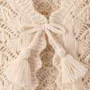 The Children's Place Girls' Short Sleeve Sweater Shrug (Beige, XS)