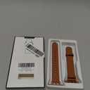 OUHENG Slim Bands Compatible with Apple Watch Band, Women Genuine Leather Replacement Thin Strap for iWatch SE 3/2/1 Brown/Rose Gold, 38mm/40mm/41mm/42mm-series 11 10