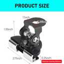 2 PCS Hood Light Mount, Waterproof Durable Metal Design, Adjustable Wide Angle Vehicle Spotlight Holder, Universal Grille Light Bracket Accessories (Black)