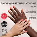 Glamnetic Press On Nails - Angelic Touch Spring Nails | Short Oval Fake Nails in a Delicate Nude Base with White French Tips and a Velvet Finish | 15 Sizes - 30 Nail Kit with Glue