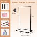 Wedding Welcome Sign Stand - 43" or 55" Heavy Duty Easel Stand for Sign with 4 Leather Strap, Welcome to Our Wedding Sign Holder Stand, Metal Floor Standing Easels for Signs, Poster (Black)