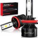 FANTELI H11 LED Bulb, 36000LM 800% Brighter 1:1 Size H8 H9 LED Fog Light Bulbs, Plug and Play H11 Bulb 6000K Cool White, IP68 Waterproof, Pack of 2, Interior Fog Lamp Driving Lights