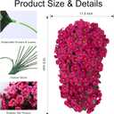 HyeFlora Artificial Flowers for Outdoors, 2pcs Faux Silk Pansies Flowers UV Resistant Fake Hanging Flower Plants for Outside Planters Porch Yard Patio Window Box (Rose)