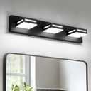 LED Modern Bathroom Light Fixtures, 3-Light 24-Inch Matte Black Vanity Lights for Bathroom Lighting Fixtures Over Mirror, 6000K Cool White 350 Rotatable Wall Lamp
