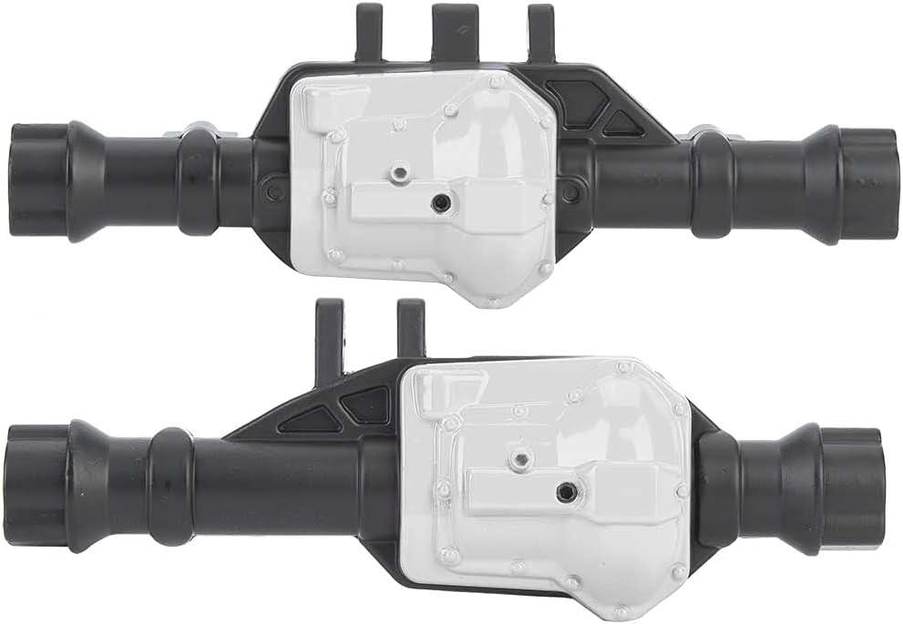 Front Axle Housing,Metal 1:10 RC Car Parts Upgrade for Off-Road Racing and Model Customization,RC Model Accessories for Hobbyists and Enthusiasts(Black Silver)