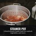 GasOne 60Qt Aluminum Stock Pot with Strainer and – Lid Large Deep Fryer Pot, 60 Quarts