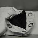 NICETOWN 100% Blackout Window Curtain Panels, Cold and Full Light Blocking Drapes with Black Liner for Nursery, 84 inches Drop Thermal Insulated Draperies (White, 2 Pieces, 52 Wide Each Panel)