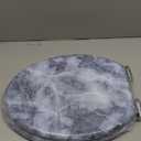 Angol Shiold Round Toilet Seat Molded Wood Toilet Seat with Quietly Close and Quick Release Hinges, Easy to Install also Easy to Clean (Round, Blue Marble) (Round-16.5)