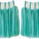 Tissue Paper Tassels Garland Banner Table Decor Party Banner Wedding Birthday Baby Shower Nursery Party Decorations Supplies (20, Teal)