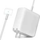 85W Mac Book Pro Charger, Replacement AC 85w 2T-Tip Connector Power Adapter,Laptop Charger Compatible with MacBook pro & Mac Book Pro 13 inch-15 inch Retina After Mid 2012, White