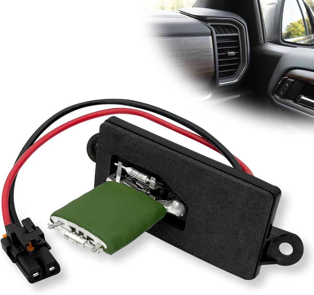 89019089 AC Blower Motor and Resistor Kit Compatible with 2003-2006 Cadillac Escalade ESV,2001-2006 Chevy Silverado 3500,2001-2006 GMC Sierra 3500 HVAC Heater Blower Motor Resistor