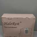 HaloRest Fluffy Faux Fur Throw Blanket Queen Size, Thick 1000GSM Soft Cozy Throw Blankets for Bed, Plush Striped Warm Fuzzy Blanket for Couch LivingRoom Home Decor & Gifts(80"x 90", Dark Grey)