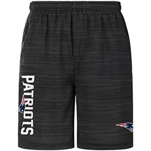 FOCO Men's NFL Team Logo 2 in 1 Athletic Gym Workout Performance Shorts with Lining, S