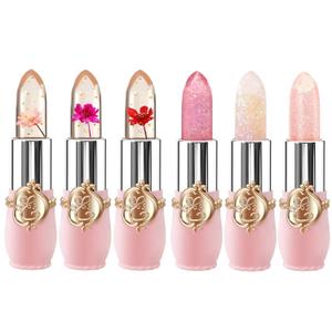 BestLand 6 Pcs/Set Flower Jelly Lipstick Set Temperature Change Moisturizer Long Lasting Nutritious Shimmer Lip Balm Magic Color Change Lip Gloss (Color Changing Lipstick Set B) (6 Count (Pack of 1))