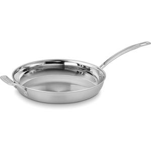 Cuisinart MultiClad Pro 12" w/Helper Handle Skillet, Inch, Stainless Steel
