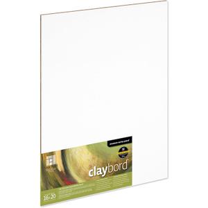 Ampersand Art Supply Wood Painting Panel: Museum Series Claybord, 16" x 20", 1/8" Flat Profile